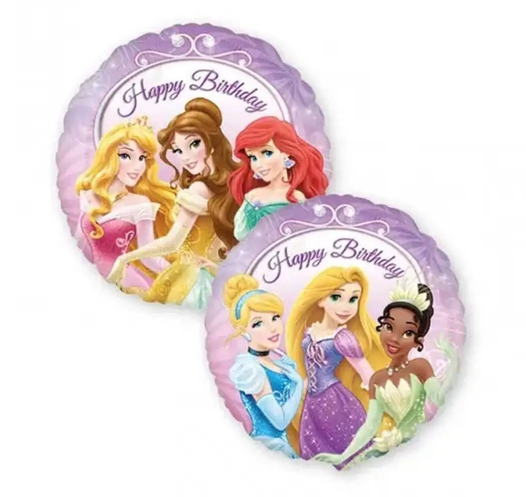 

Фольгированный круг с рисунком 18"(45см) "HAPPY BIRTHDAY Принцессы ", Китай