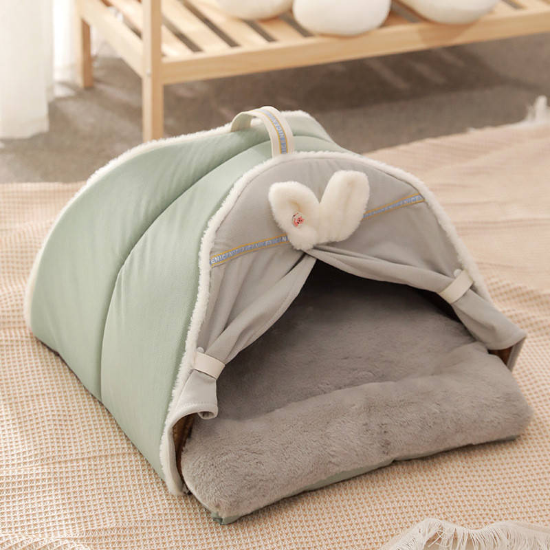 

Лежак-домик для котов Hoopet HY-W2490 Green-Gray M для кошек лежанка