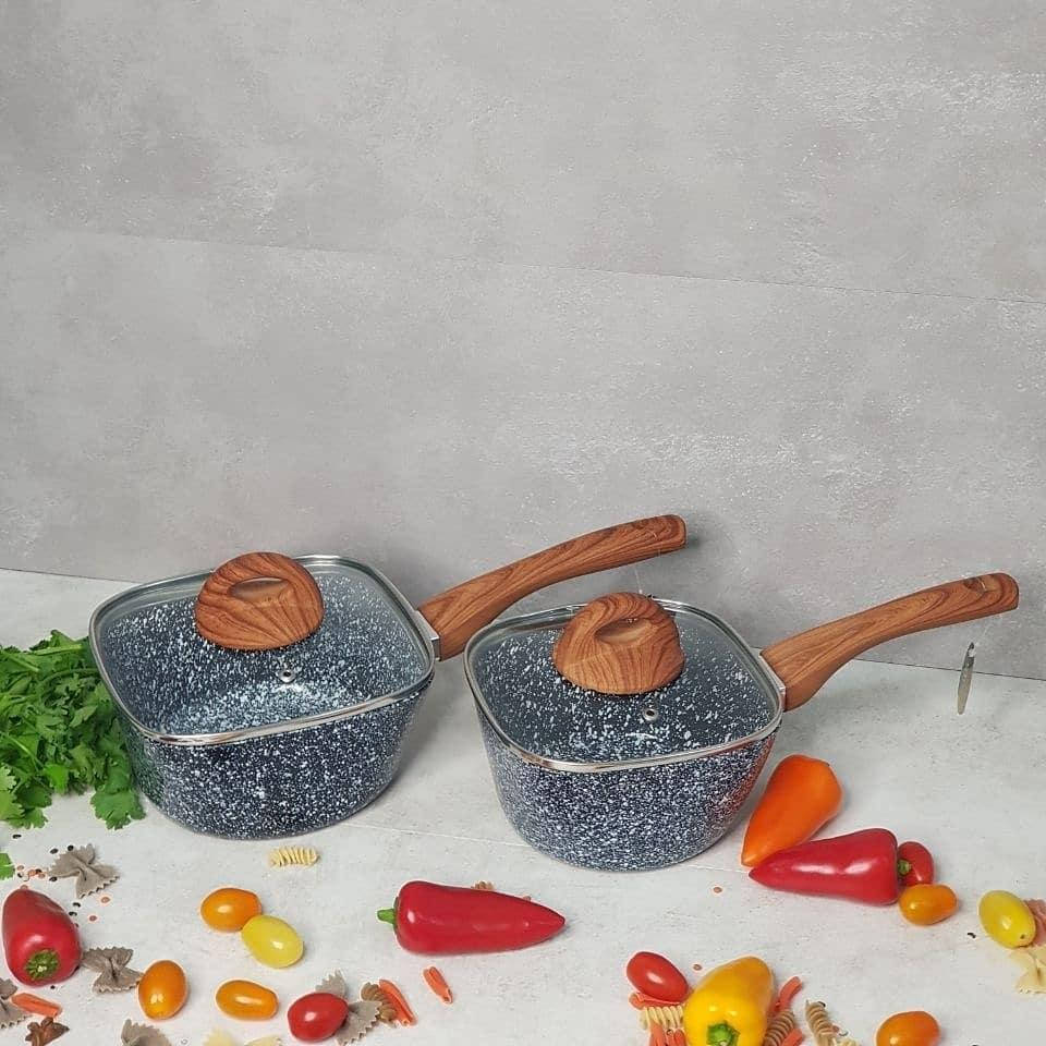 

Ковш квадратный со стеклянной крышкой 2.0л Edenberg EB-3672 Сотейник с гранитным покрытием