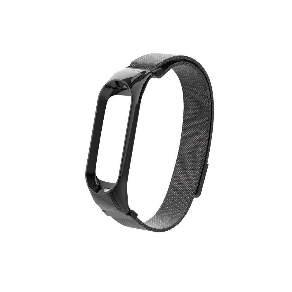 

Ремешок для фитнес браслета Xiaomi Mi Band 3 и 4 Milanese design Black