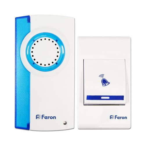 

Беспроводной дверной звонок Feron E221 на батарейках белый (32 мелодии)