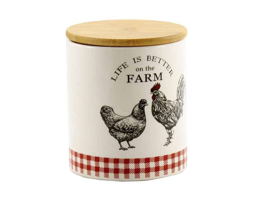 

Банка для сипучих 450мл з дерев. кришкою Ферма ZFC465 FM ТМ INTEROS