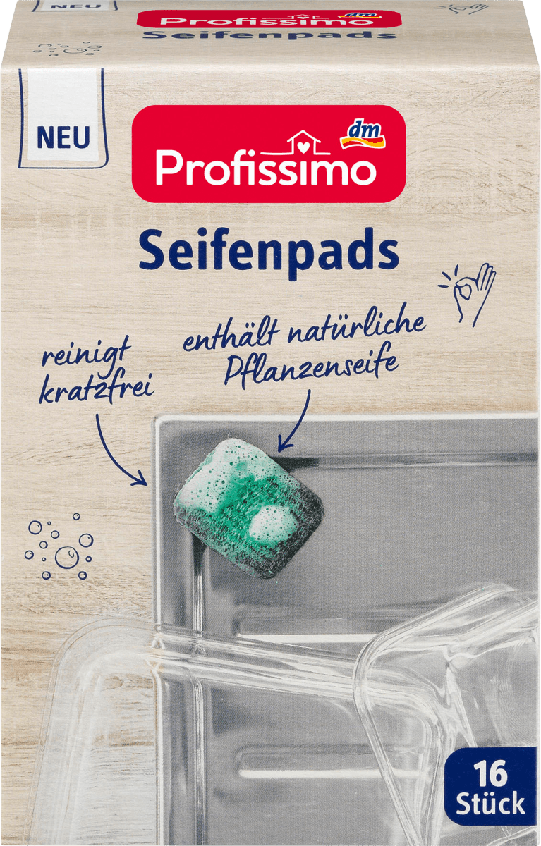 

Стальные мочалки из нержавеющей стали Profissimo Topfreiniger Seifenpads, 16 шт.