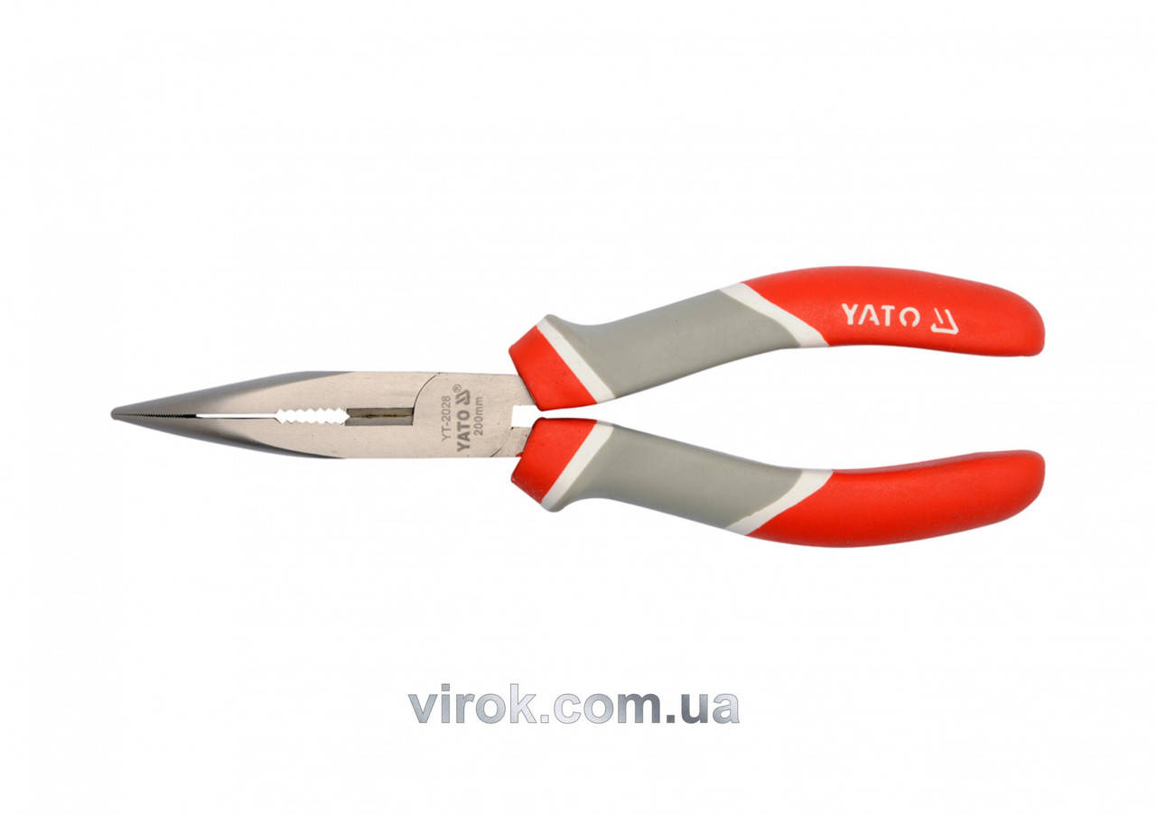 

Тонкогубцы изогнутые YATO никелированные l=160 мм YT-2026