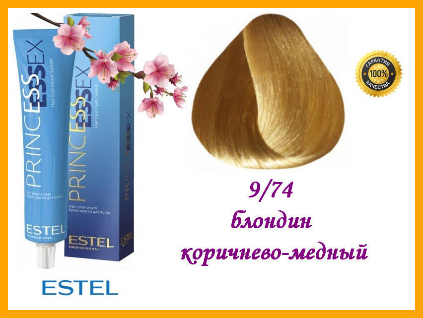 

Крем-краска для волос Estel Essex Princess 9/74 Блондин коричнево-медный 60 мл,