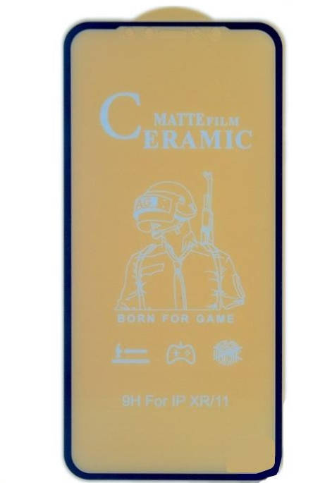 

Захисна плівка Ceramic Matte Apple iPhone XR Full Glue black, Черный