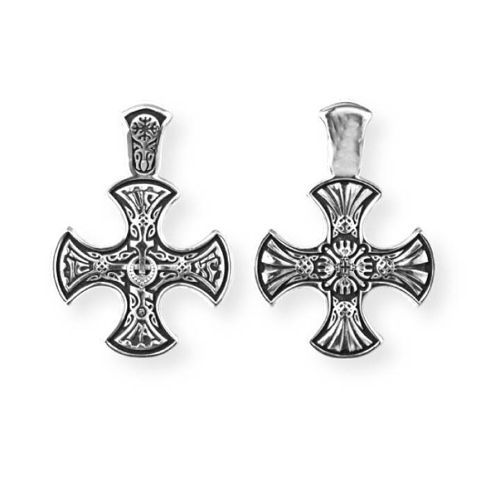 

Крест серебряный Голгофский крест. Православный крест. 8713-R