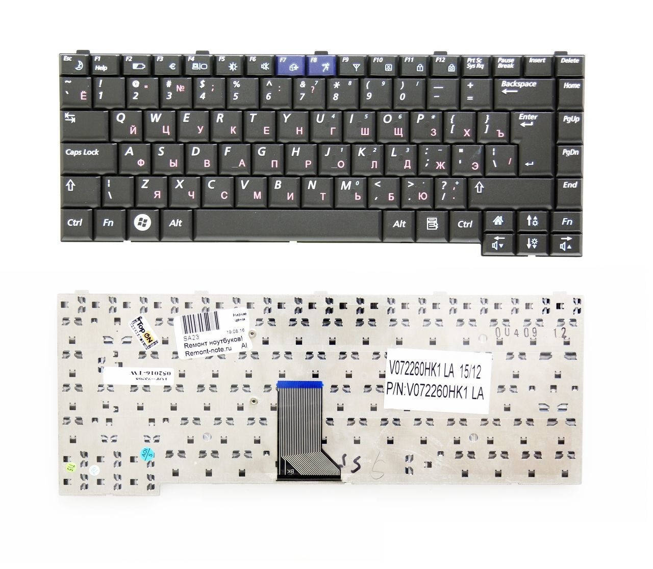 

Клавиатура для ноутбука Samsung R60 RU черная новая, Черный