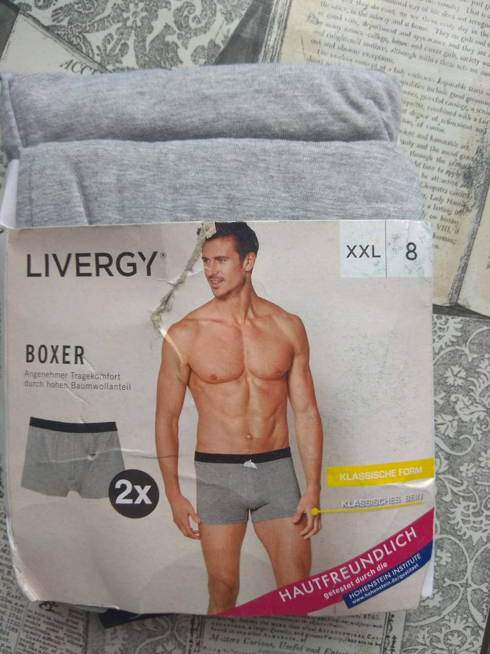 

2 шт набор Трусы боксеры 50-52 L хлопок Livergy, Серый