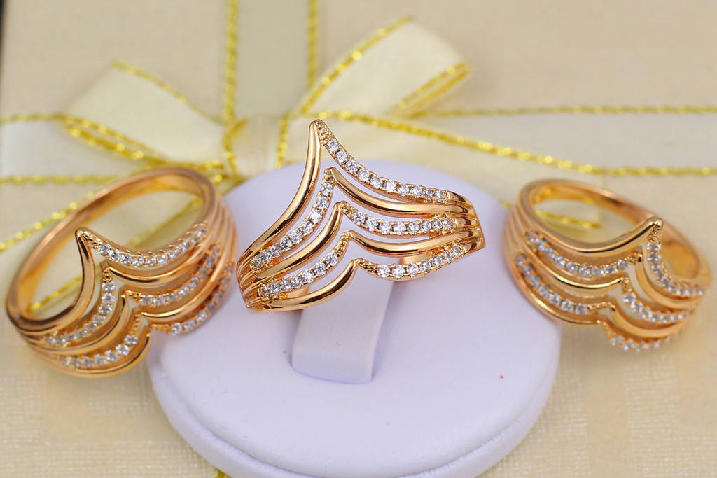 

Кольцо Xuping Jewelry домик р 20 золотистое