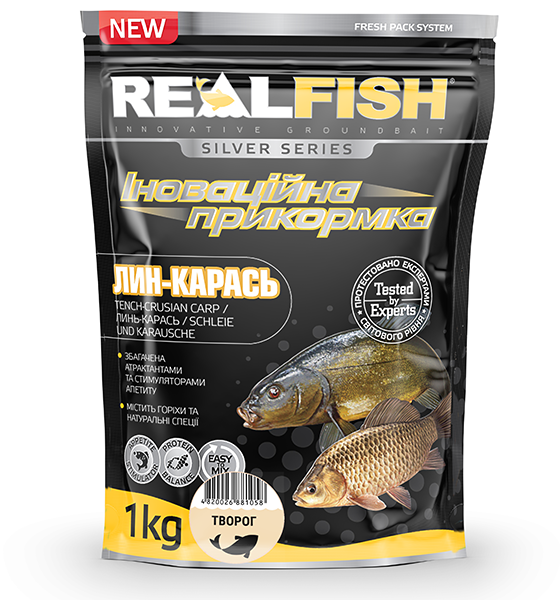 

Прикормка REALFISH Линь-Карась Творог