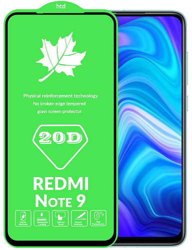 

Защитное стекло 20D Xiaomi Redmi Note 9 (20D, Черный)