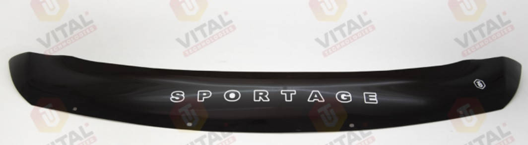 

Дефлектор капота VT52 (мухобойка) Kia Sportage 3 2010-2016 короткий, Vip Tuning, KA28
