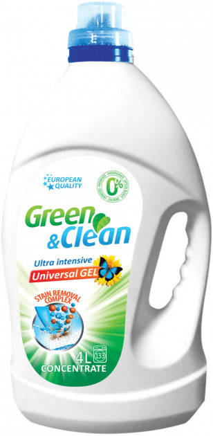 

Бесфосфатный гель для стирки белого и цветного Green&Clean Ultra Intensive Universal Gel 4л