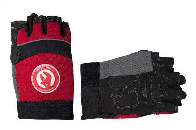 

Перчатка Microfiber без пальцев, вставки спандекса и неопрена INTERTOOL SP-0142, Серый
