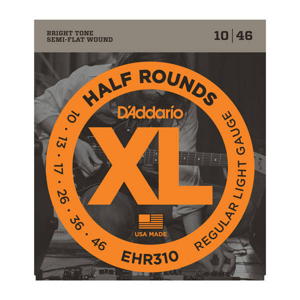 

Струны для электрогитар D`ADDARIO EHR310 XL HALF ROUNDS REGULAR LIGHT 10-46)