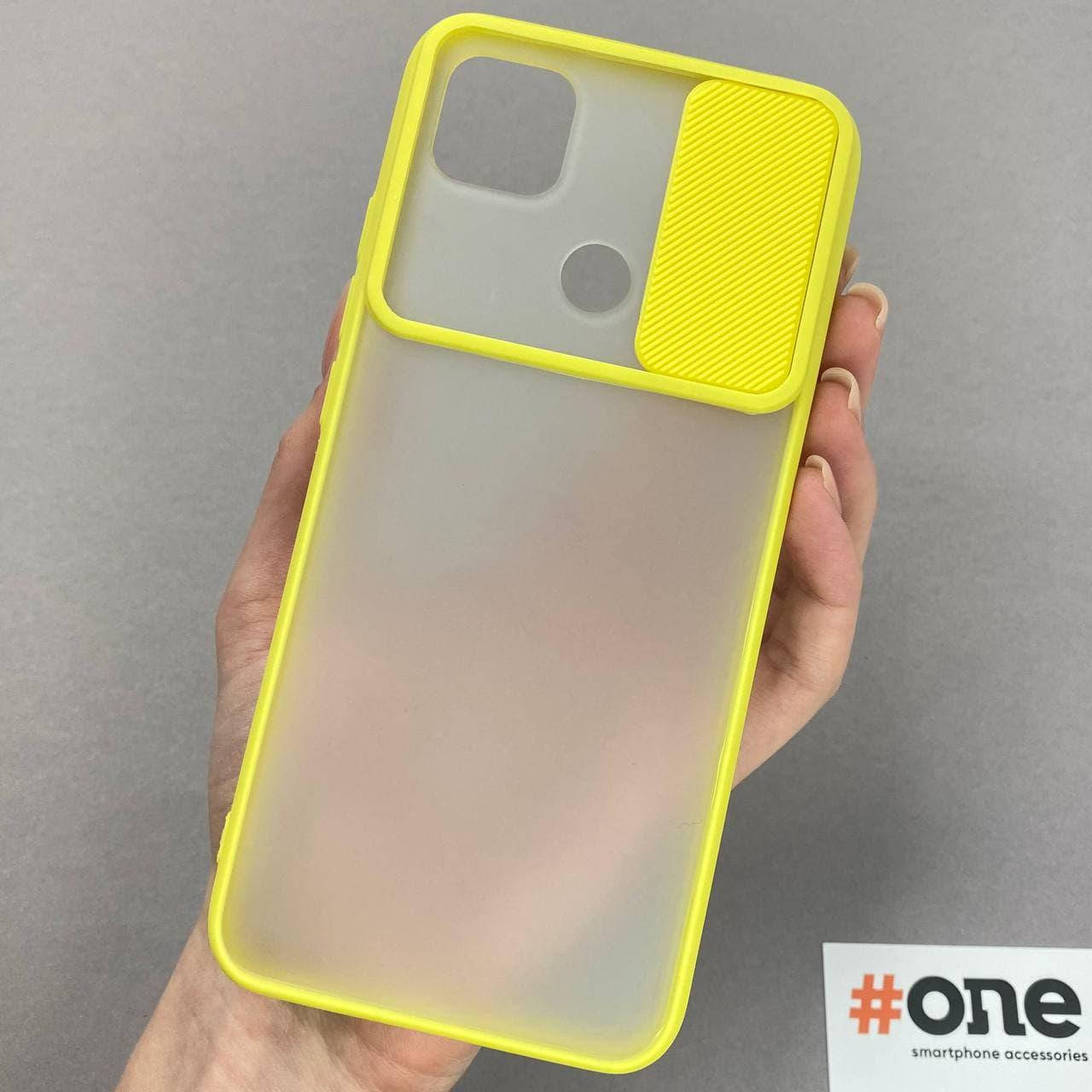 

Чехол для Xiaomi Redmi 9C со шторкой защитой для камеры чехол на телефон сяоми редми 9с желтый Cur