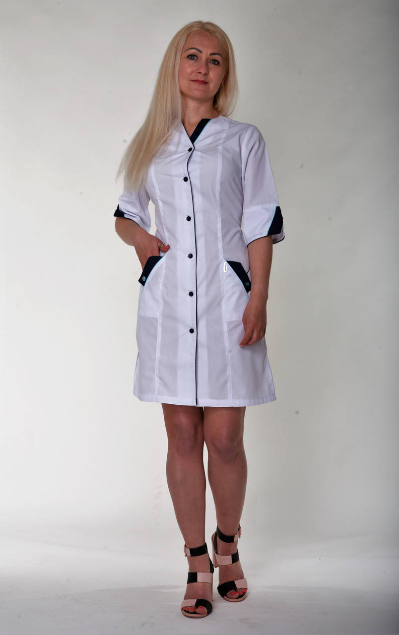 

Медицинский халат женский "Health Life" батист белый 21107