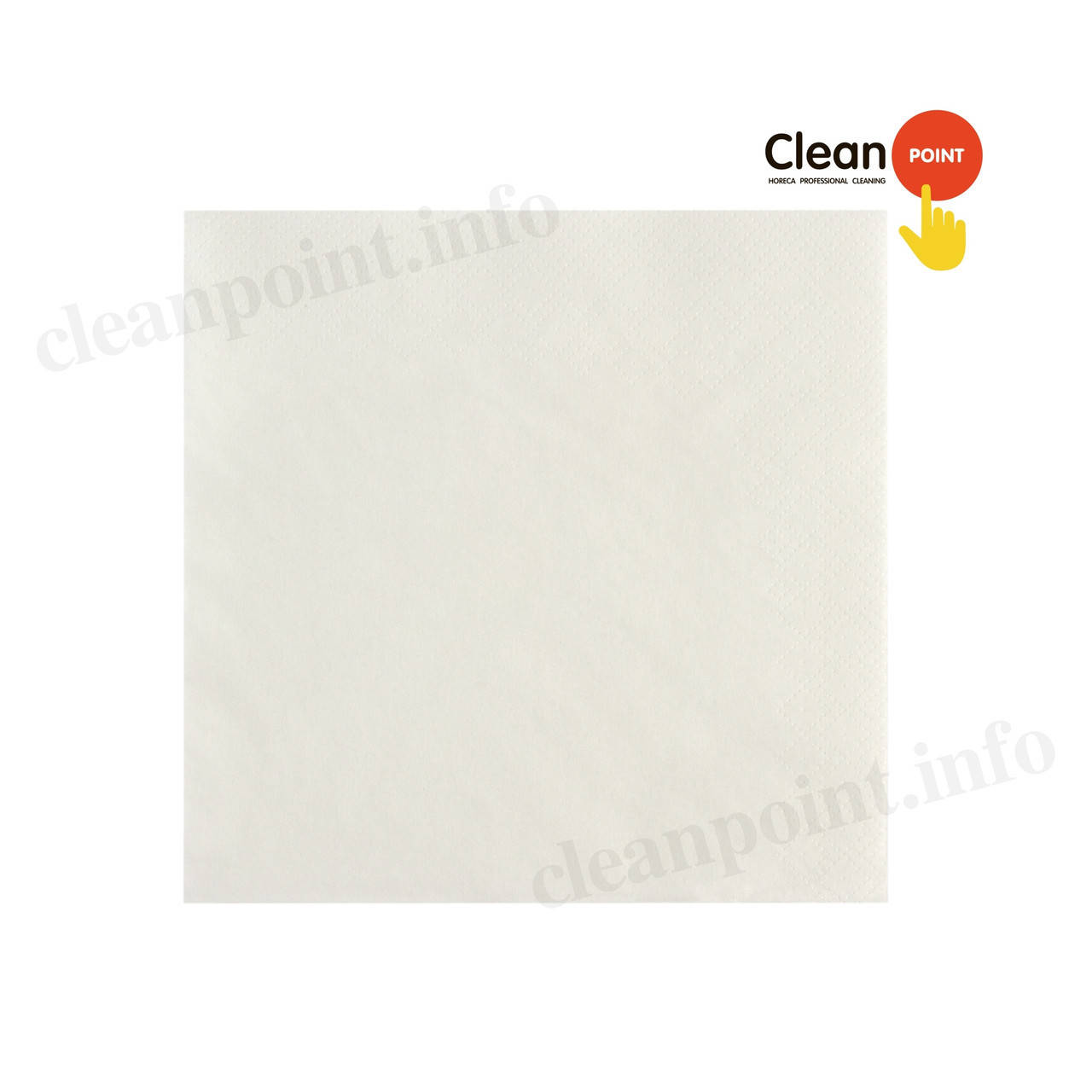 

Серветки столові білі 33*33 целюл. 2-х шарові, 200 шт/пач Clean Point