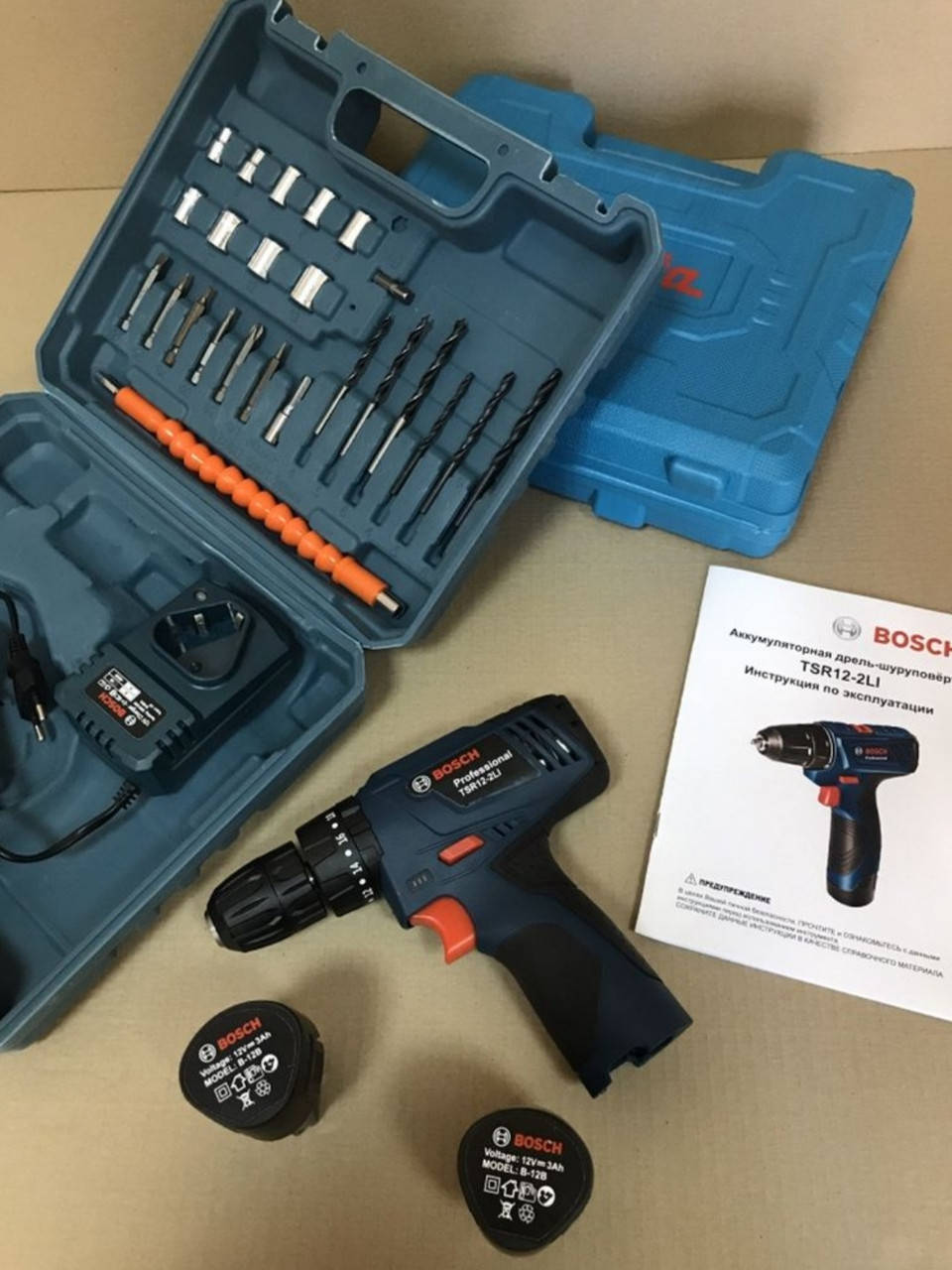 

Беспроводной ударный дрель-шуруповерт Bosch TSR12-2LI 24V 5A/h Li-Ion аккумуляторный с набором