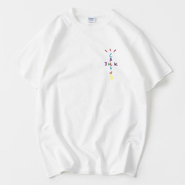 

Футболка белая LOYS Cactus Jack радужный принт