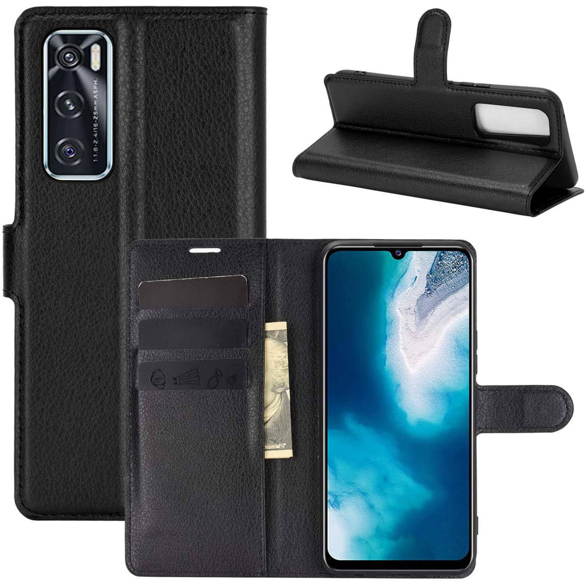 

Чехол-книжка Litchie Wallet для Vivo V20 SE / Y70 Black, Черный