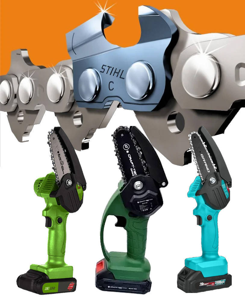 

1-Цепь для мини пилы садовой на шину 10 см - Суперзуб Stihl (Сraft-tec EKS-10 С,Белорус АПЦ 20,Grand