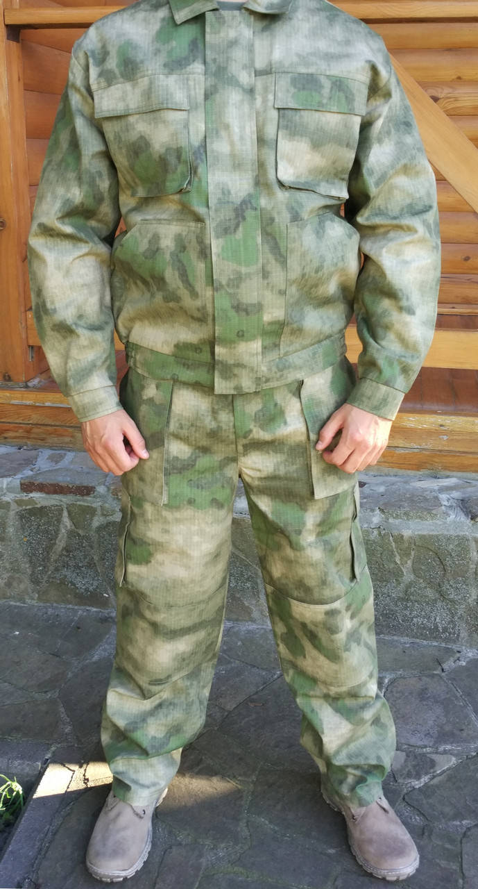 

Костюм с брюками для охоты и рыбалки "Атлант" камуфляж А-TACS FG рип-стоп