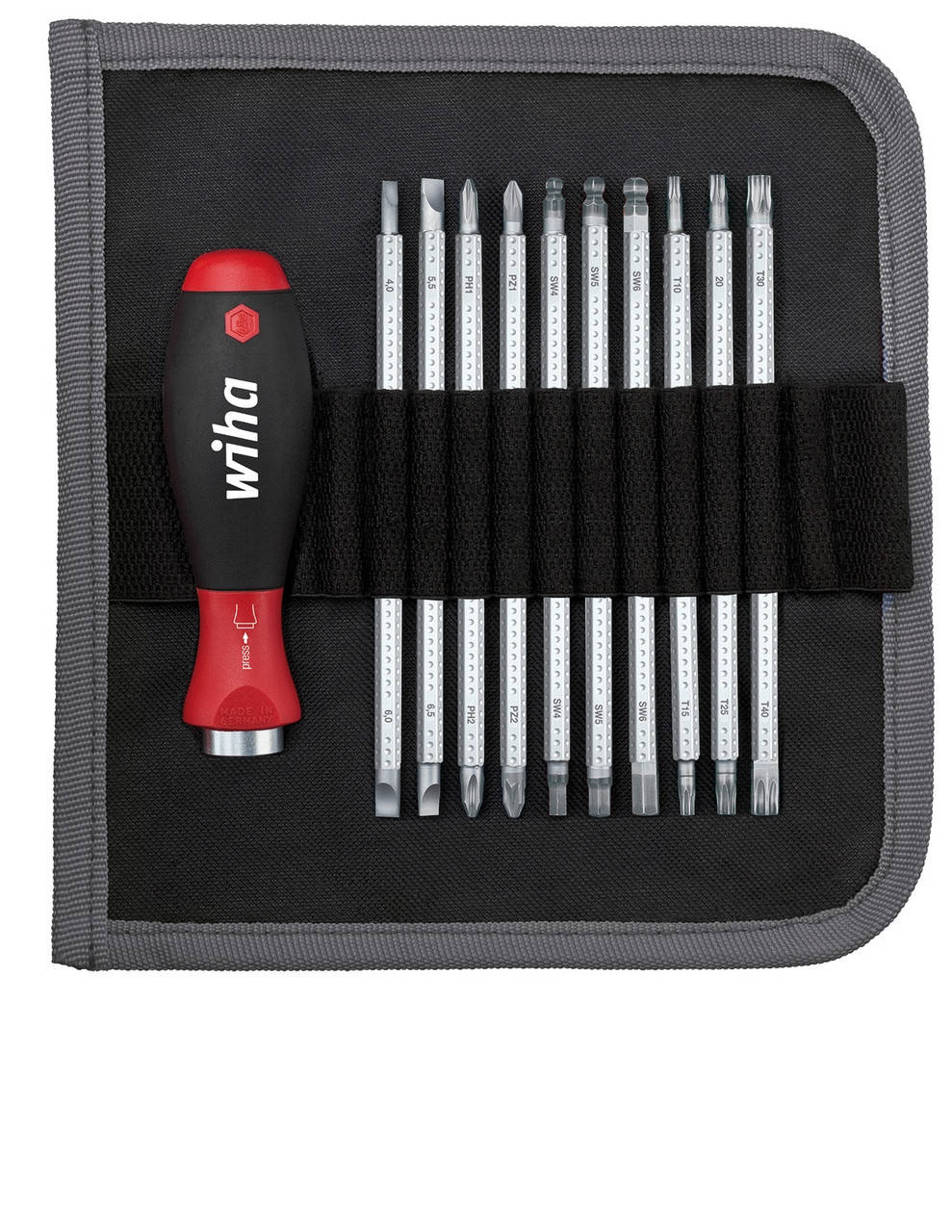 

Набор комбинированных жал 11 предметов SL / PH / PZ / TORX® / HEX / Ball end HEX SYSTEM 6 Wiha 03591