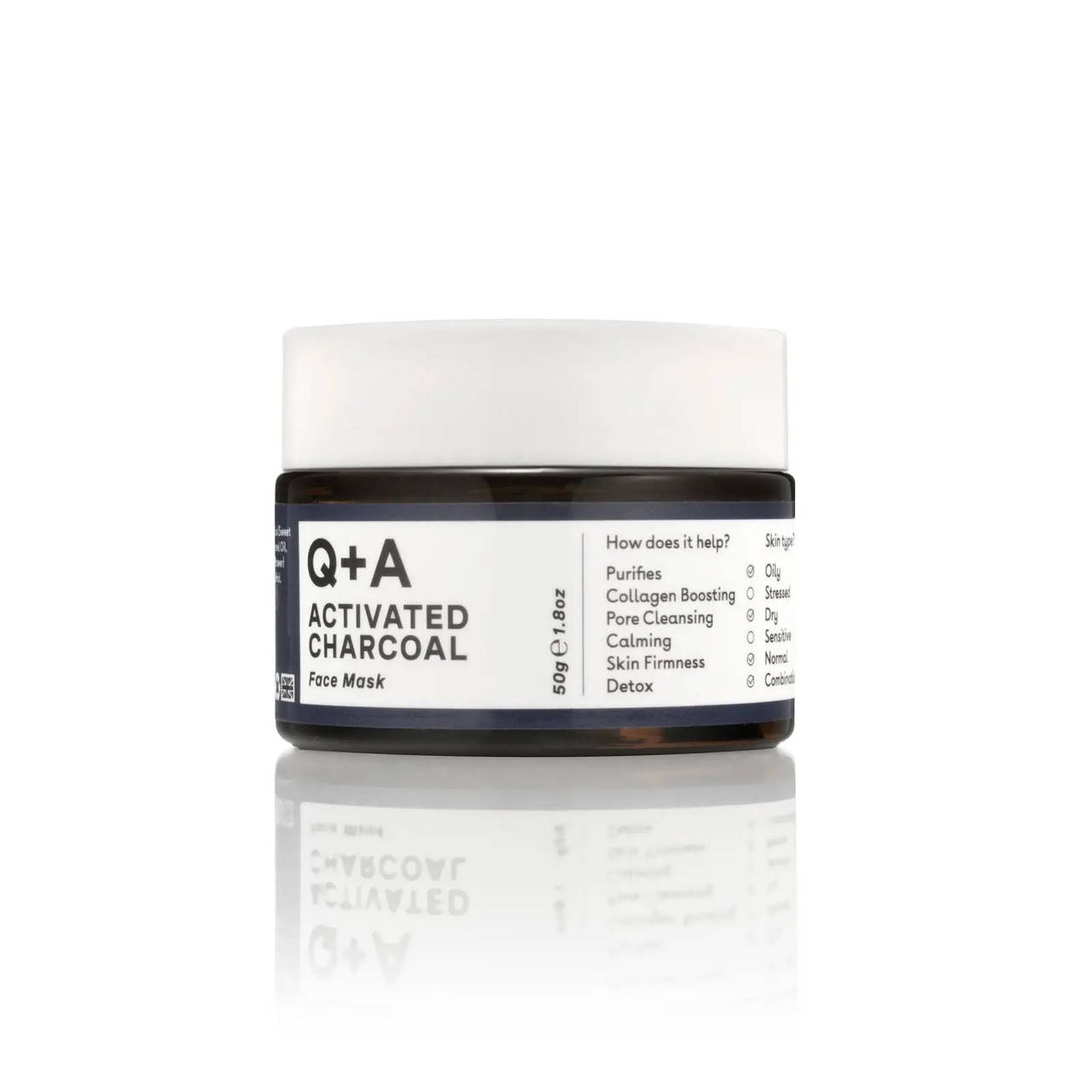 

Очищающая маска для лица с углем и глиной Q+A Activated Charcoal Face Mask (50 г)