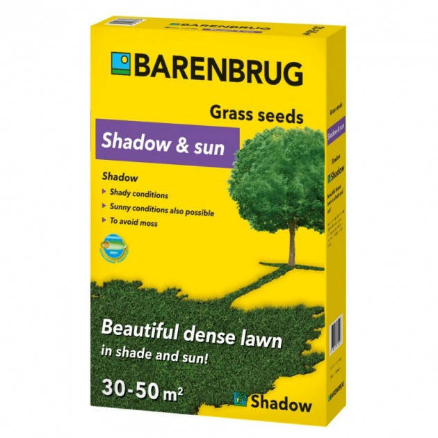 

Газонная трава тень и солнце Barenbrug Shadow & Sun 1 кг Голландия, Зелёный