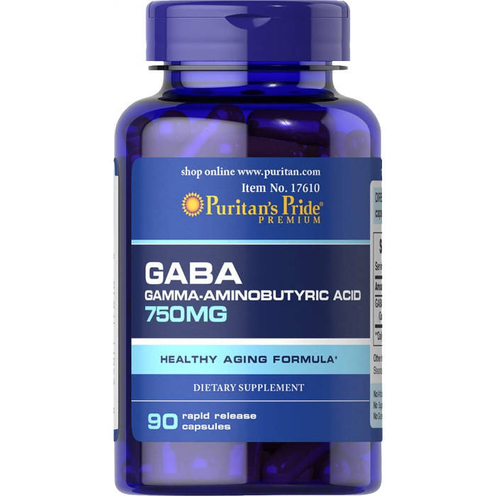 

Аминокислота Puritan's Pride Gaba 750 mg, 90 капсул