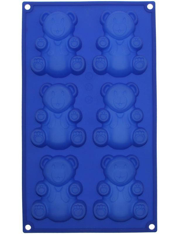 

Форма силиконовая для выпечки "Медвежонок" планшет 6 форм