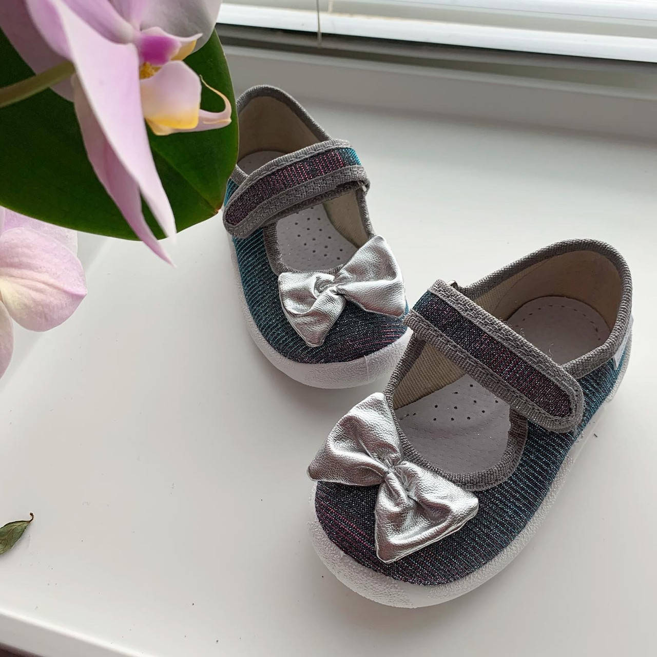 

Тапки тапочки Waldi нарядные праздничные размер 22 23, Серый