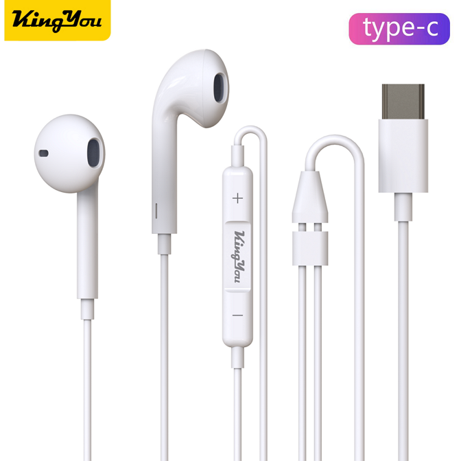 

Проводные наушники с микрофоном Type-C проводная гарнитура для телефонов (Huawei Xiaomi Oppo) Kingyou H08