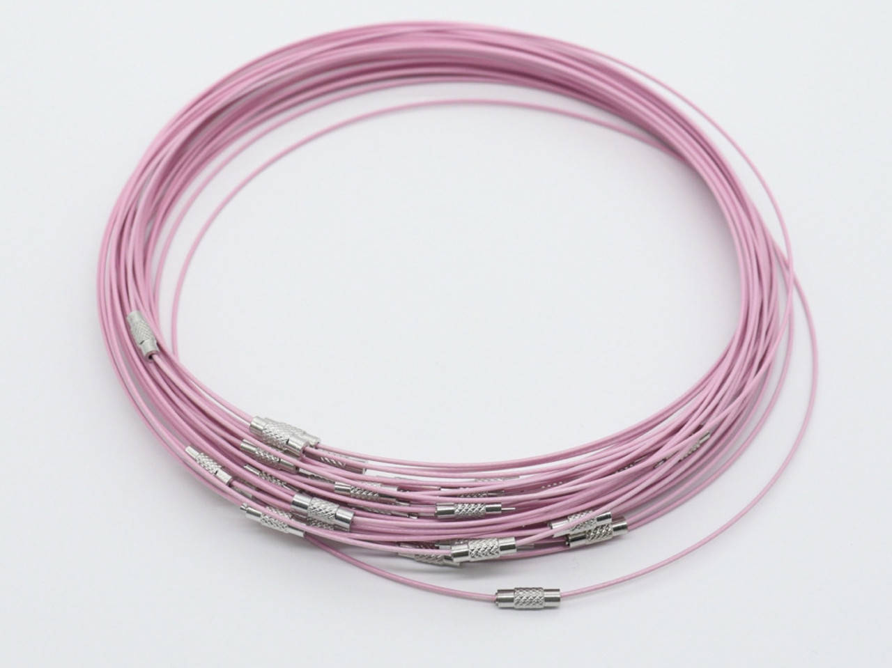 

Шнурок на шею. Тросик. Цвет розовый. 1шт, Черный