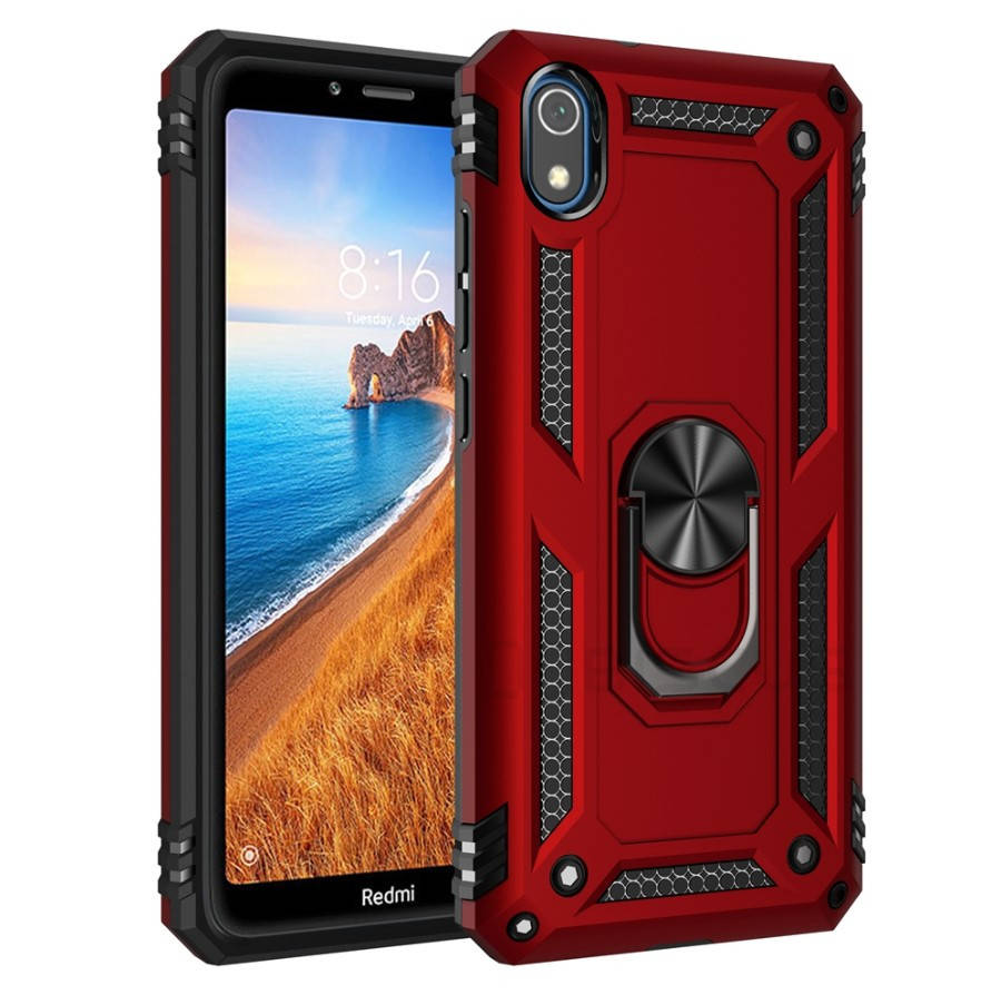 

Противоударный чехол Combo Ring для Xiaomi Redmi 7A (Разные цвета) Красный