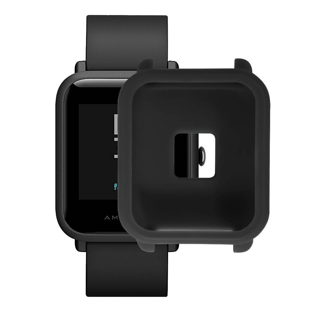 

Amazfit Bip Защитный силиконовый чехол для смарт часов, Black