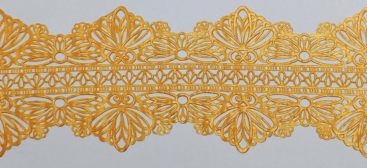 

Кружево для торта золотое № 14