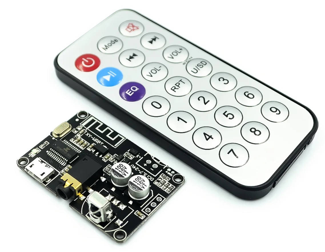 

Плата MP3 Bluetooth 5.0 приемник, декодер 3.7-24В XY-WRBT с пультом ДУ