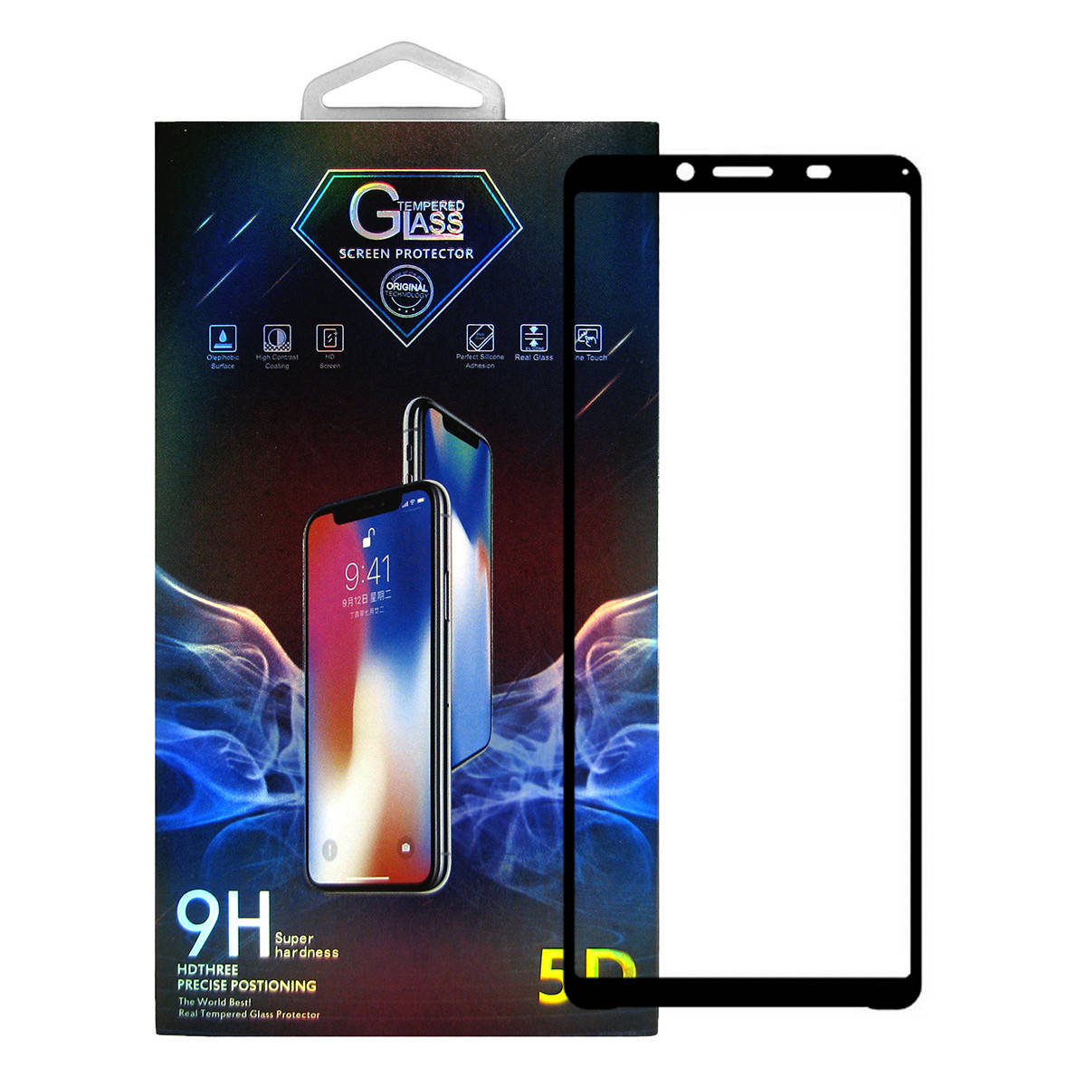 

Защитное стекло Premium Glass 5D Full Glue для Sony Xperia 10 II Black, Черный