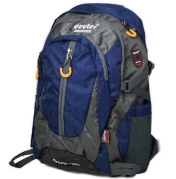 

Туристический рюкзак Deuter 35 литров, каркасный, ручная кладь, синий, Серый