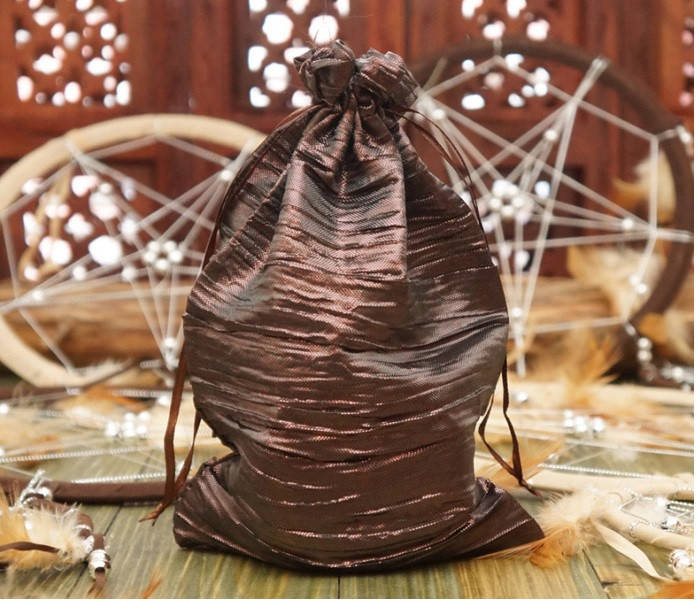 

Мешочек для карт Таро из сатина жатый коричневый