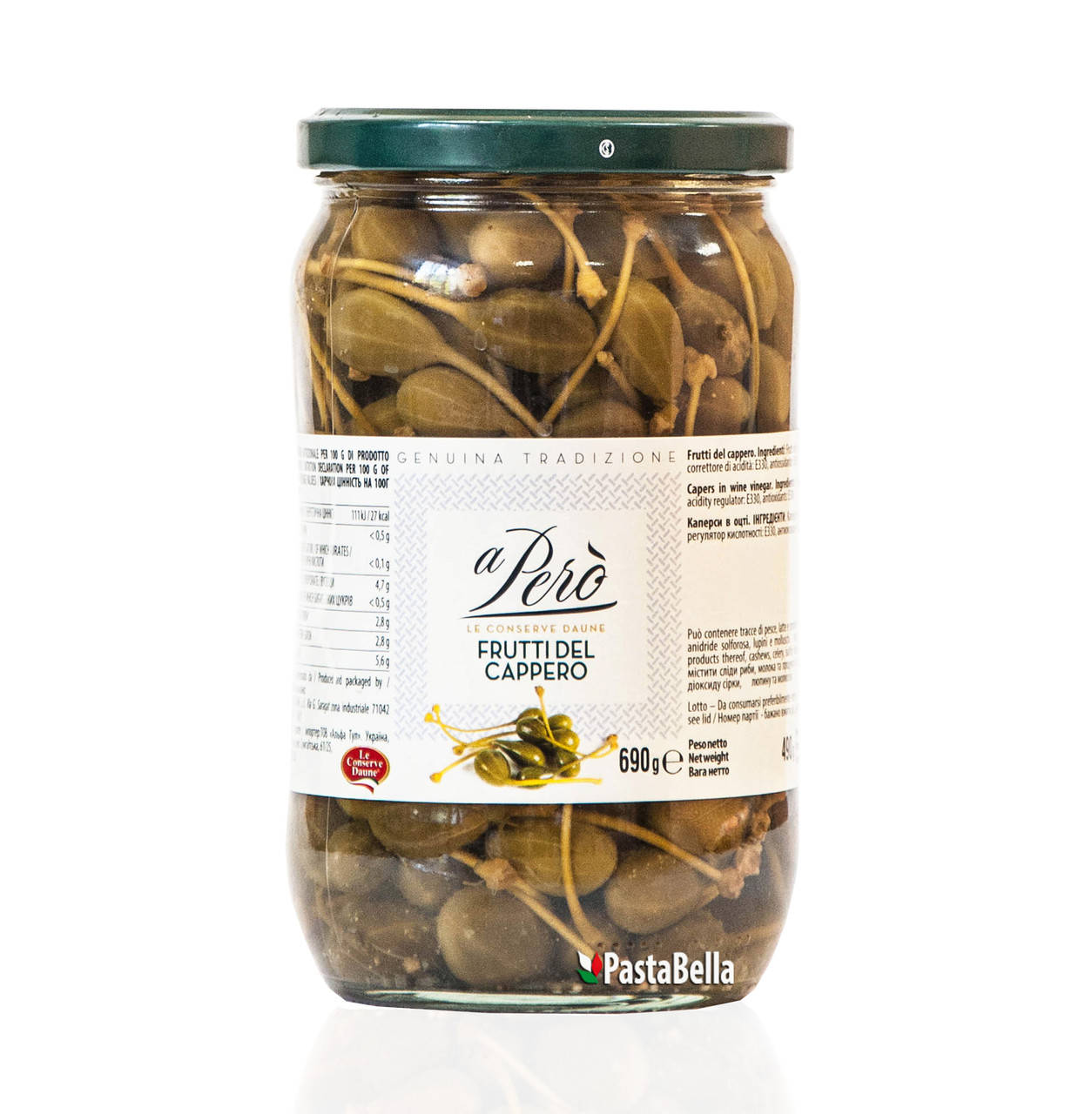 

Итальянские Каперсы на ножке в уксусе - "Frutti del Cappero" 690g "aPerò" 720мл