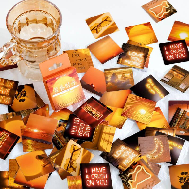 

Набор стикеров картинок Закат 46 штук 44 мм х 44 мм