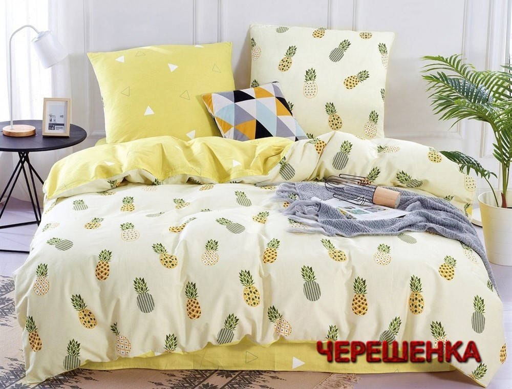 

Евро комплект постельного из бязи "Gold" №151472АВ Черешенка производство