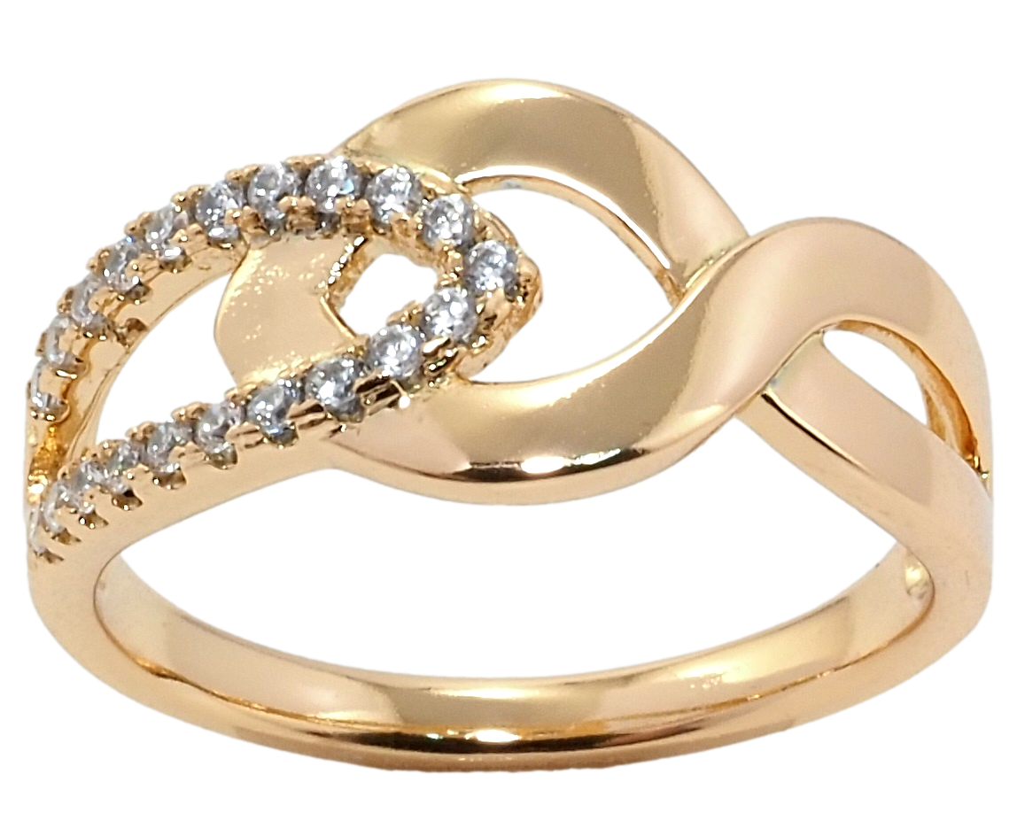 

Кольцо Xuping Позолота 18K "Декоративный орнамент с цирконием" р.16.5