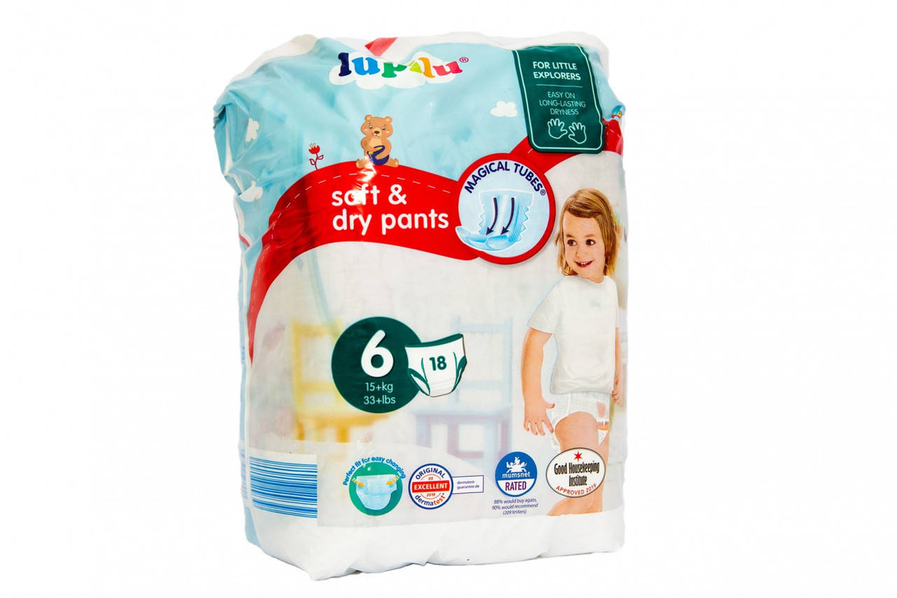 

Підгузки-трусики Lupilu Soft & dry Розмір 6, 15+ кг, 18 шт