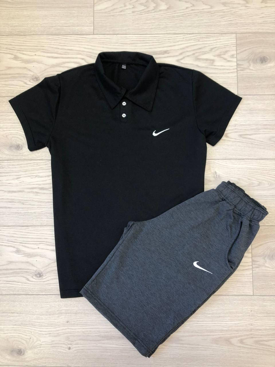 

Мужской летний комплект шорты и футболка Nike. Мужские шорты и поло Найк