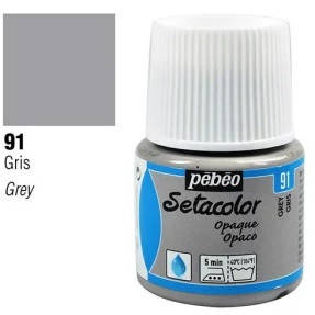 

Краска по светл.и темн.тканям нерастекающаяся "Setacolor Opaque" 45мл СЕРЫЙ